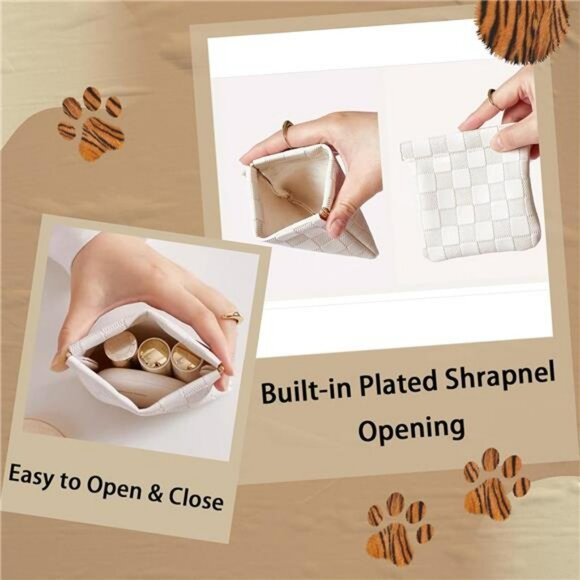 Small makeup bag set waterproof mini cosmetic pouch travel organizer coin purse - Picture 5 of 7